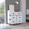 Tuhome Alyn Dresser, Four Legs, Four Drawers, One Double Drawer, Superior Top, White CLB7154 - alternate 1